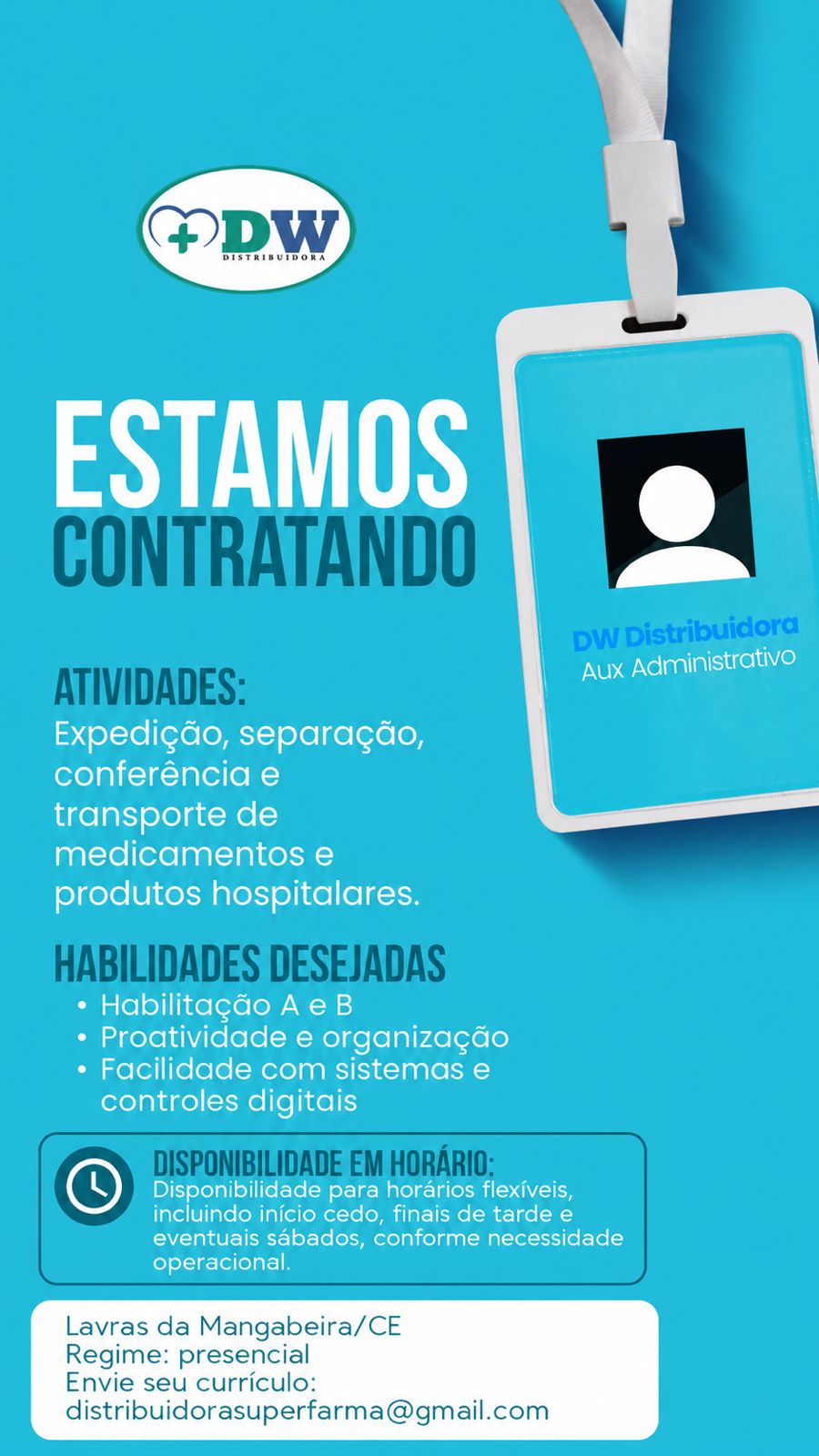 Auxiliar Administrativo - PARA DW DISTRIBUIDORA